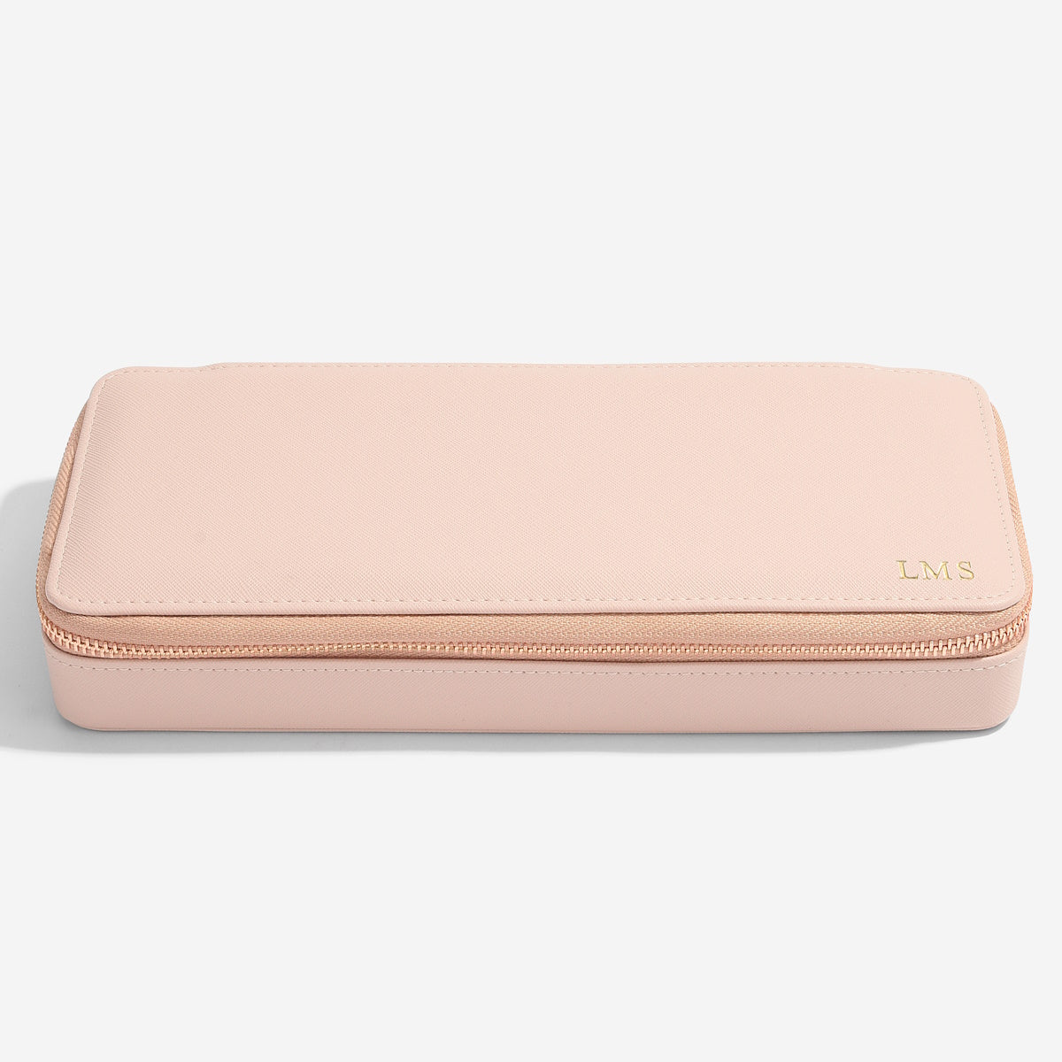 Stackers Sleek Blush Pink Necklace Zipped Travel Jewellery Box