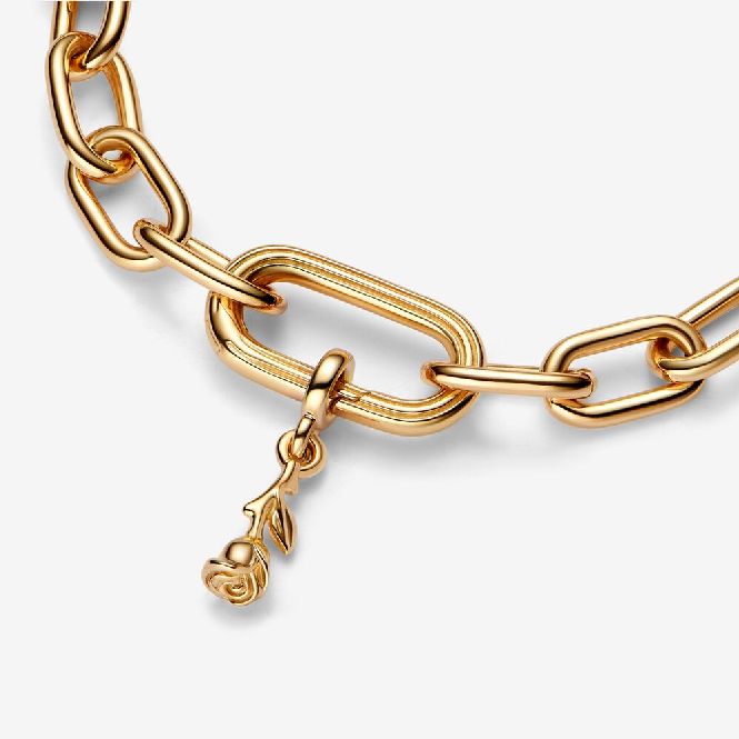 Pandora ME Gold Romance Rose Mini Dangle Charms