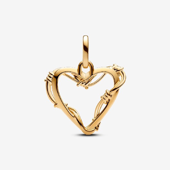 ME Gold Wire Heart Dangle Charms