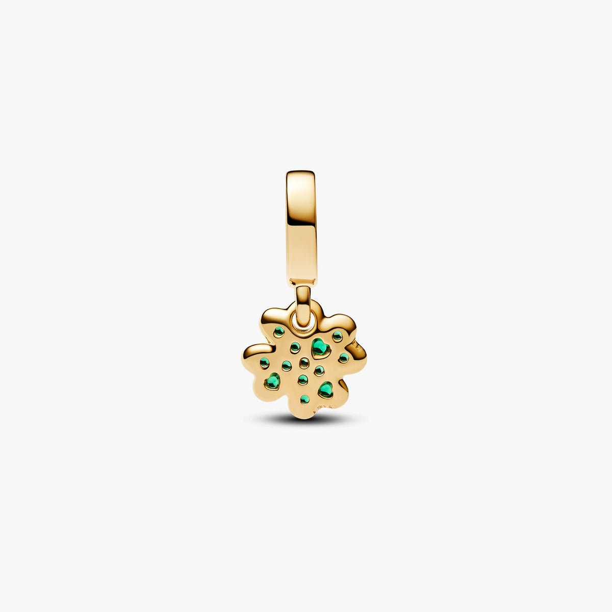 Pandora Gold Four-Leaf Clover Dangle Charm