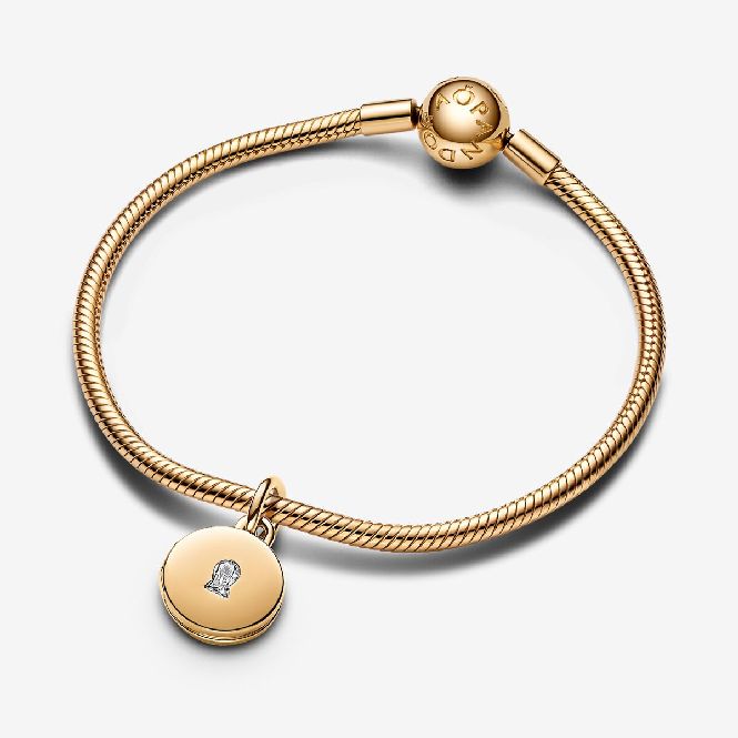 Pandora Gold Openable & Engravable Love Locket Dangle Charms