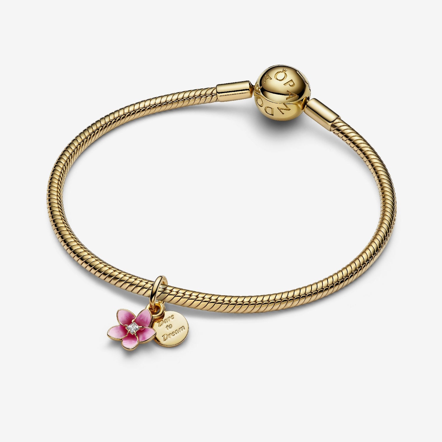Pandora Disney Gold Moana Flower Dangle Charms