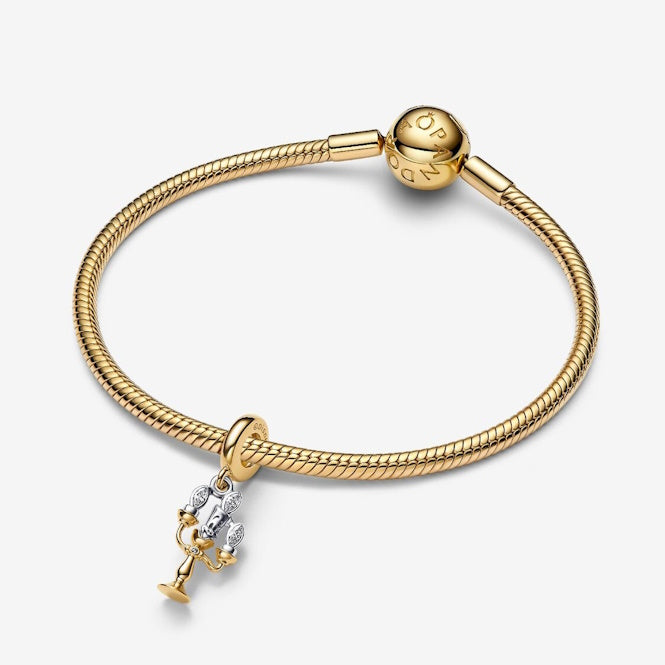 Disney Gold Beauty and the Beast Lumiere Dangle Charms