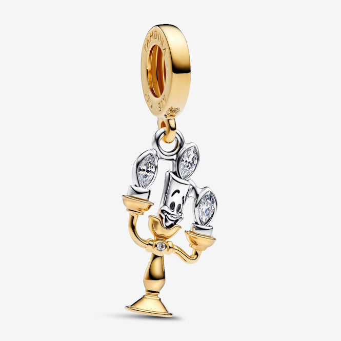 Disney Gold Beauty and the Beast Lumiere Dangle Charms