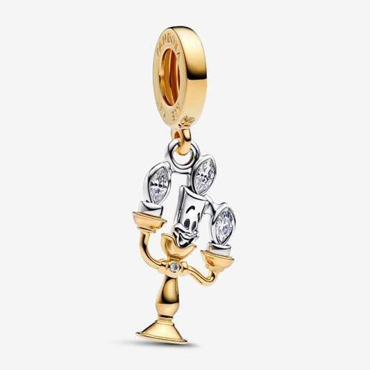 Disney Gold Beauty and the Beast Lumiere Dangle Charms