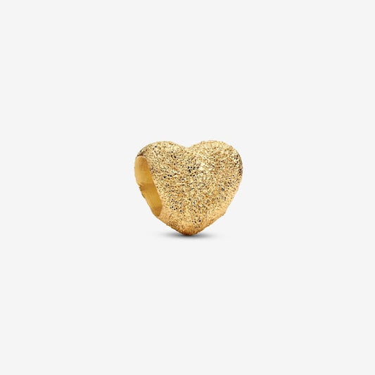 Pandora Gold Textured Heart Mini Charms