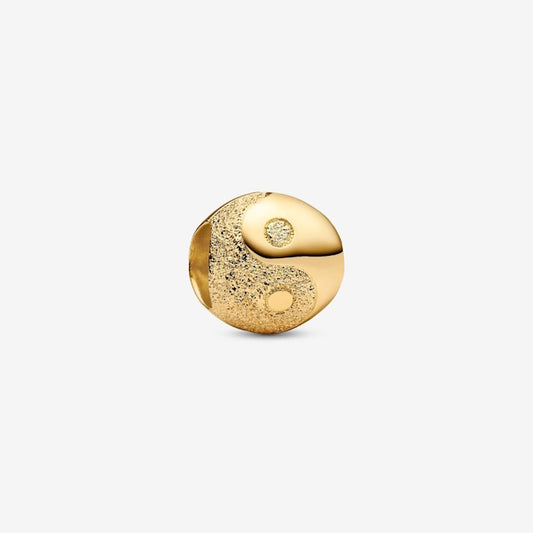 Gold Textured Yin and Yang Mini Charms