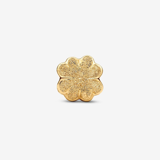Gold Textured Clover Mini Charms