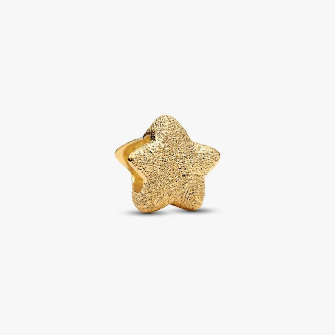 Pandora Gold Textured Star Mini Charms