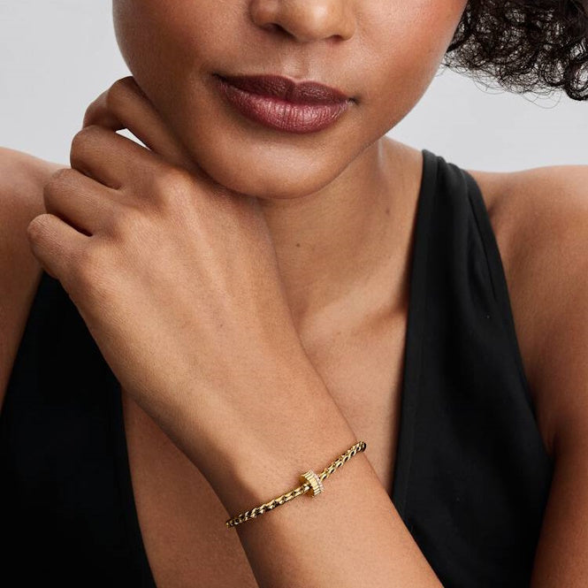 Pandora Gold Ribbed Clip Charms