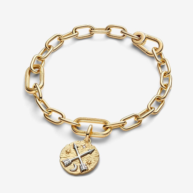 ME Gold Crossing Arrows Medallion Charms