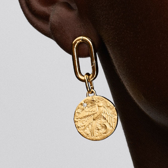 ME Gold Swallow Medallion Charms