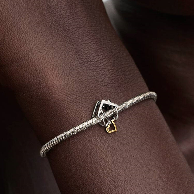 Pandora Gold Home & Heart Charms