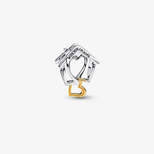 Pandora Gold Home & Heart Charms