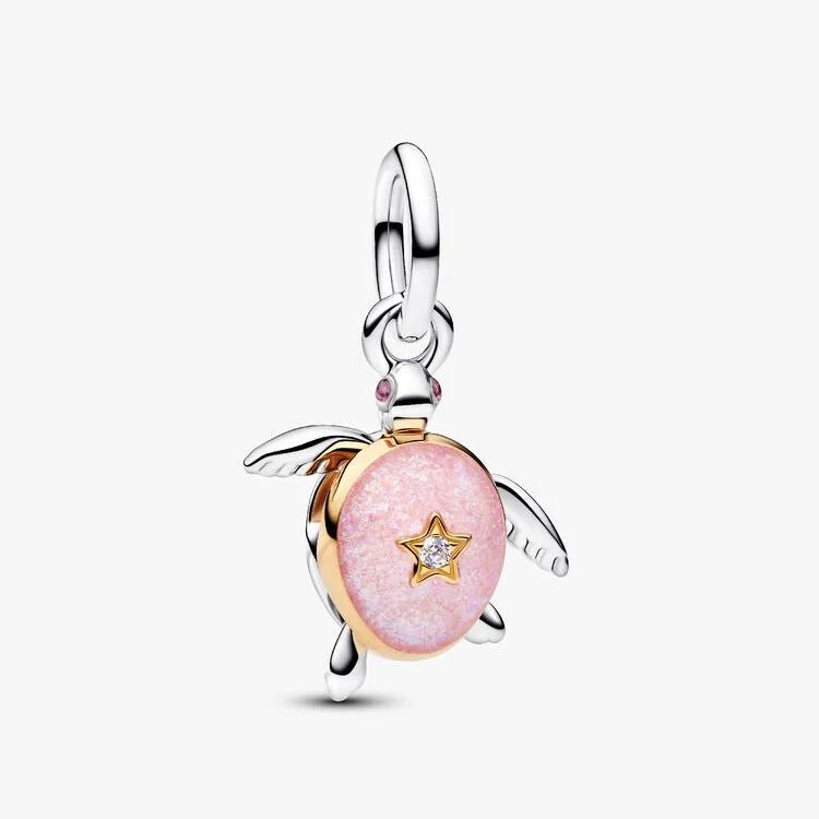 Pandora 2026 Pink Sea Turtle Lab-grown Diamond Dangle Charms