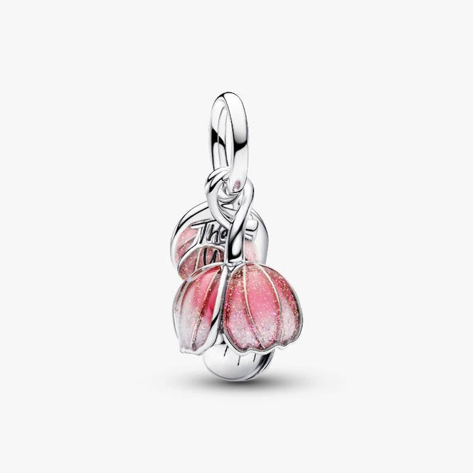 Two-Tone Blooming Flower Dangle Charms