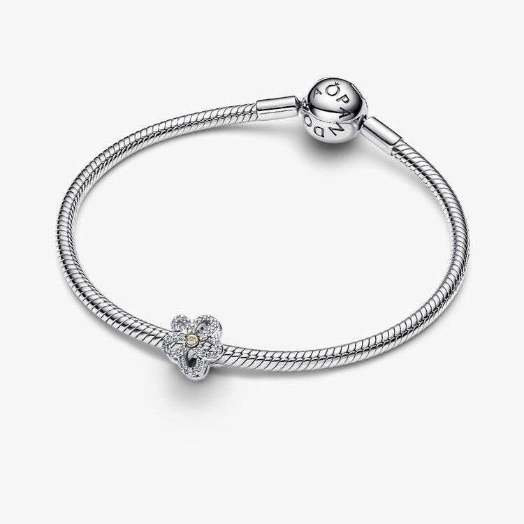 Pandora Pave Flower Openwork Charms