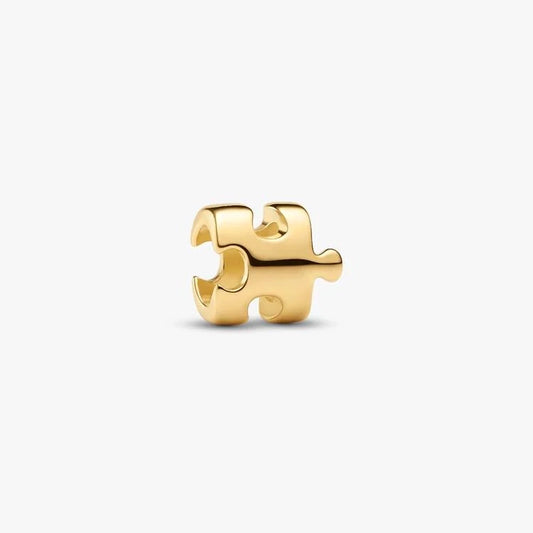 Gold Puzzle Piece Mini Charms