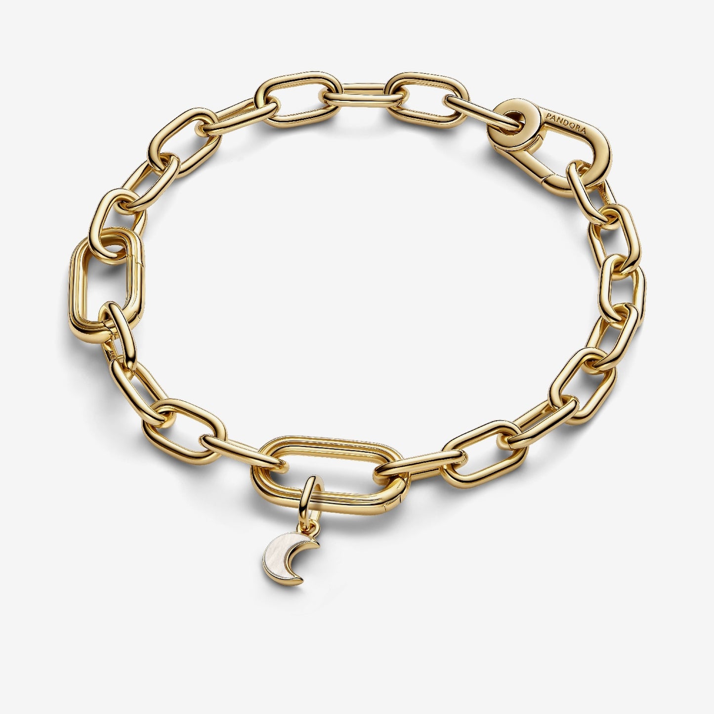 ME Gold White Crescent Moon Mini Dangle Charms