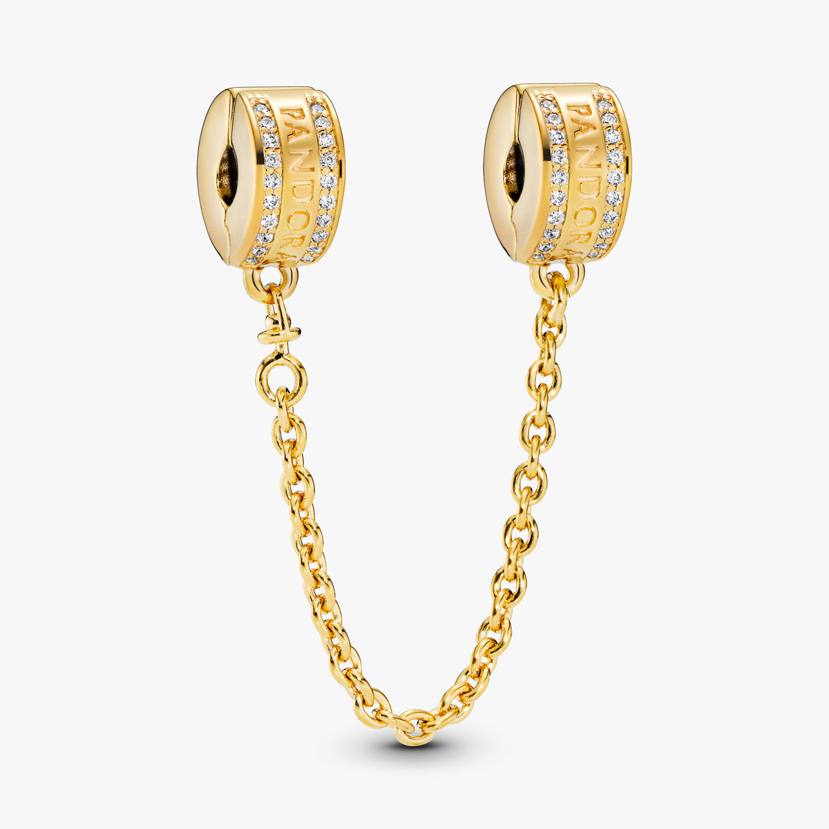 Gold Logo Safety Chain Clip Charms