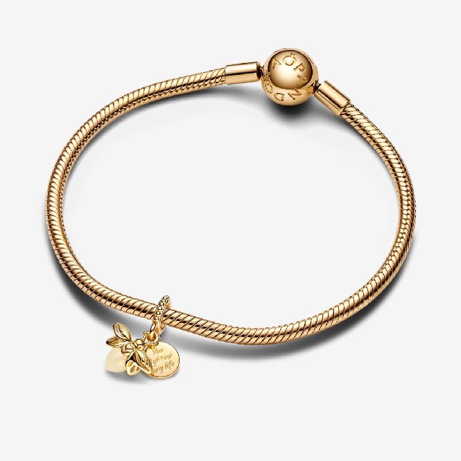 Pandora Gold Glow-in-the-dark Firefly Dangle Charms