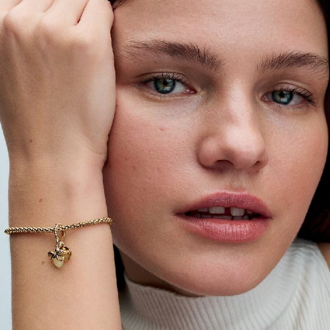 Pandora Gold Glow-in-the-dark Firefly Dangle Charms