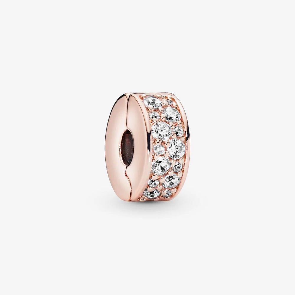 Pandora Rose Clear Pave Clip Charms