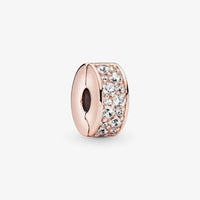 Rose Clear Pave Clip Charms