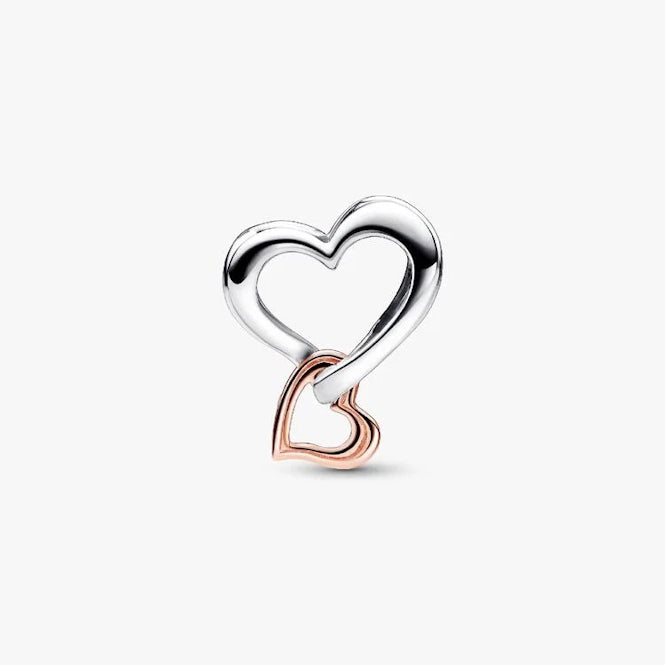 Pandora Two-Tone Openwork Infinity Heart Charms