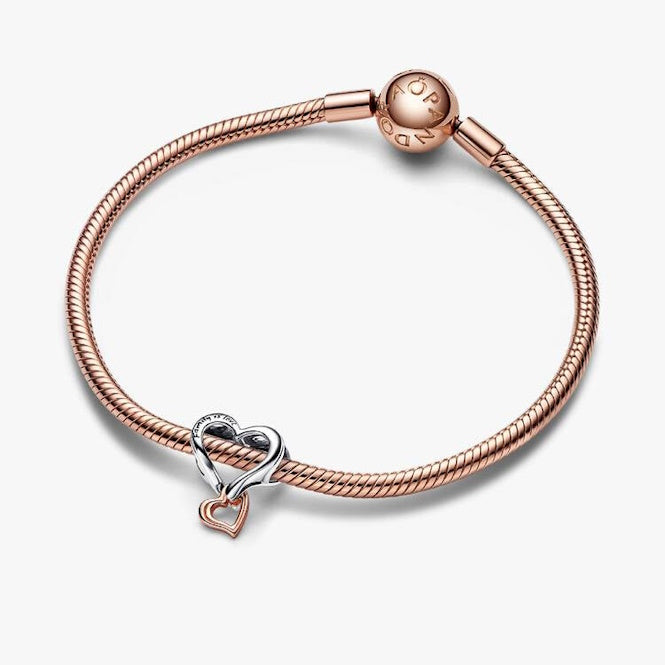 Pandora Two-Tone Openwork Infinity Heart Charms, 782642C00