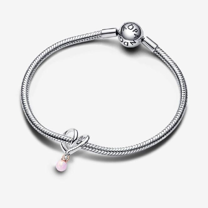 Pandora Two-Tone Wrapped Heart Charms