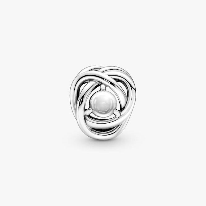 April Birthstone Eternity Circle Charms