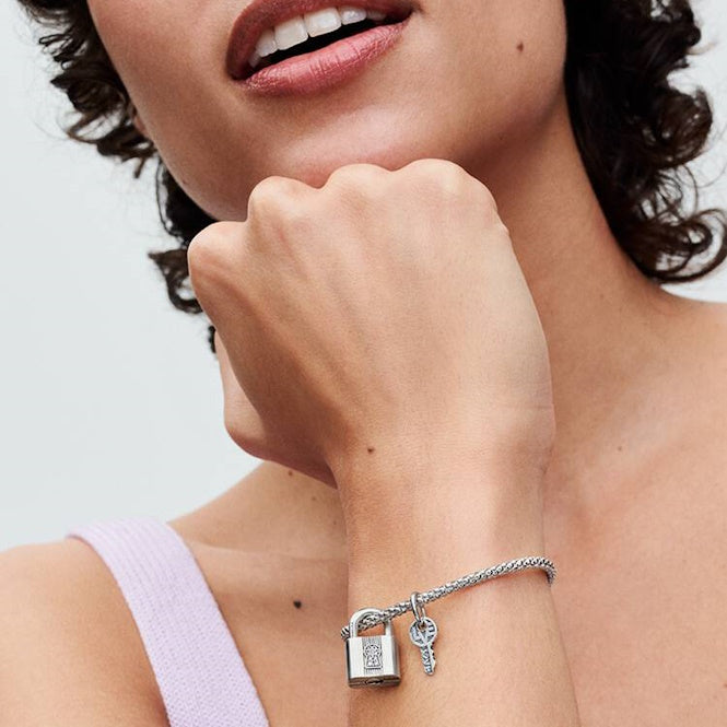 Padlock and Key Dangle Charms