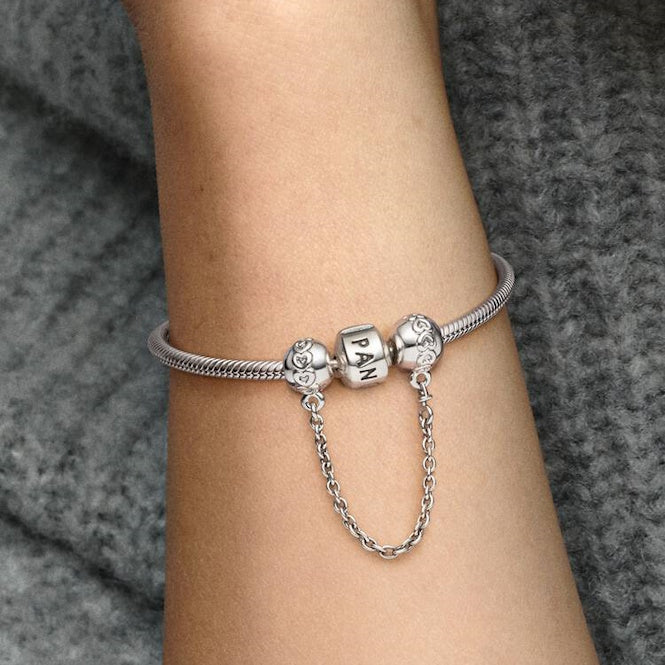 Pandora Band of Hearts Safety Chains, 5cm