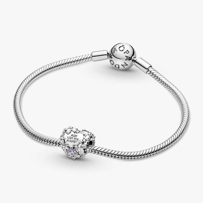 Pandora Mum Daisy Heart Charms
