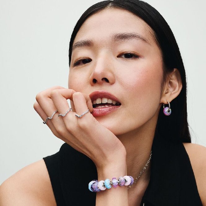 Pandora Opalescent Purple Charms