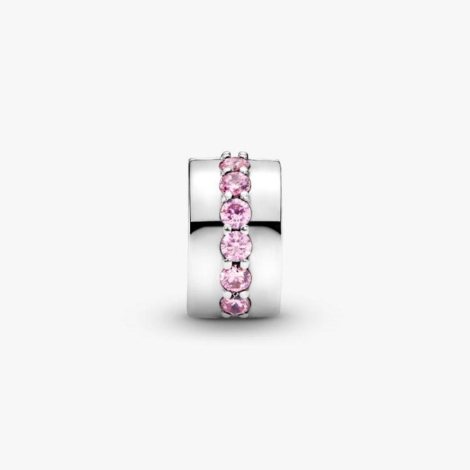 Pandora Pink Sparkling Row Clip Charms