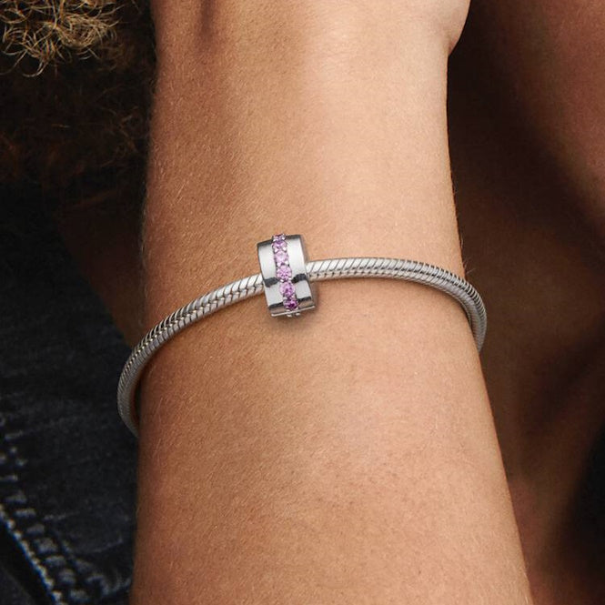 Pink Sparkling Row Clip Charms
