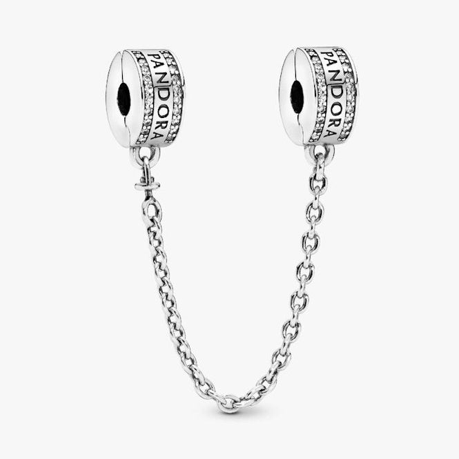 Pandora Logo Safety Chain Clip Charms, 5cm