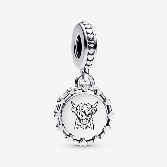 Engravable Scottish Cow Dangle Charms