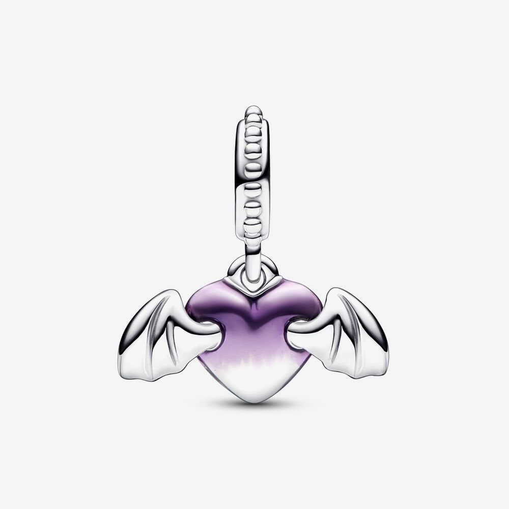 Vampire Winged Heart Dangle Charms