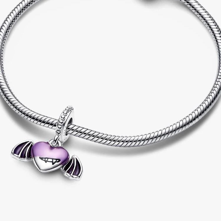 Pandora Vampire Winged Heart Dangle Charms