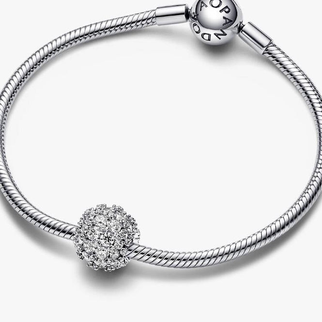 Sparkling Pave Round Charms