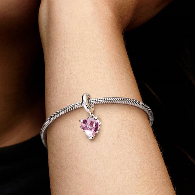 Pandora Pink Family Tree & Heart Dangle Charms, 792654C01