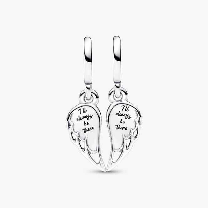 Sparkling Splitable Angel Wings Dangle Charms