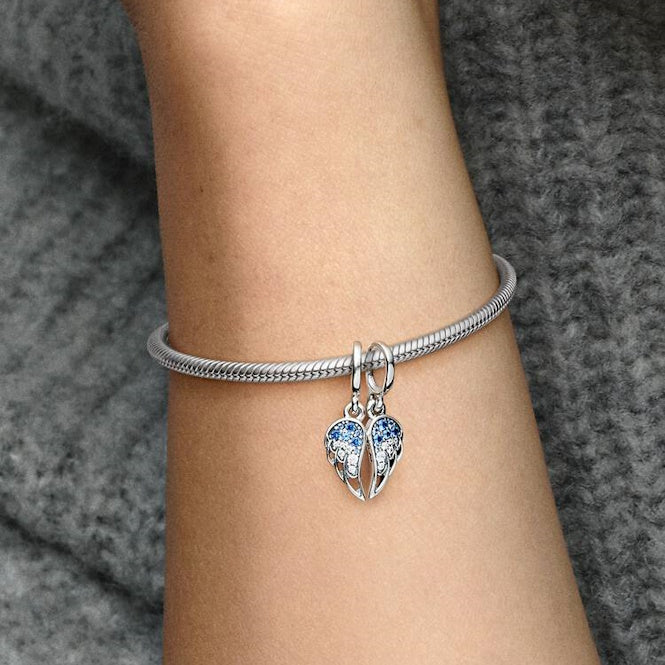 Pandora Sparkling Splitable Angel Wings Dangle Charms