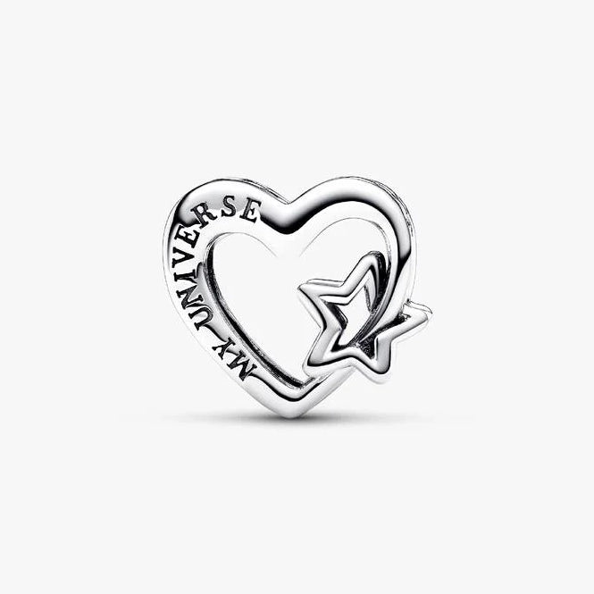 Pandora Openwork Family Heart & Star Charms