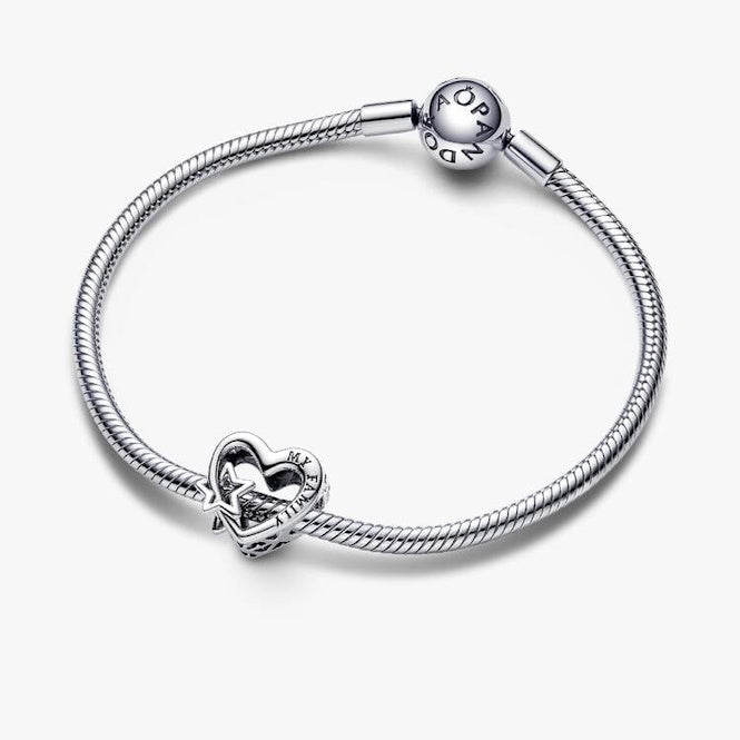 Pandora Openwork Family Heart & Star Charms