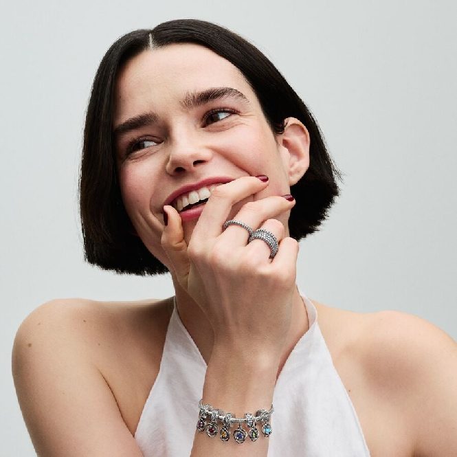 August Birthstone Eternity Circle Dangle Charms