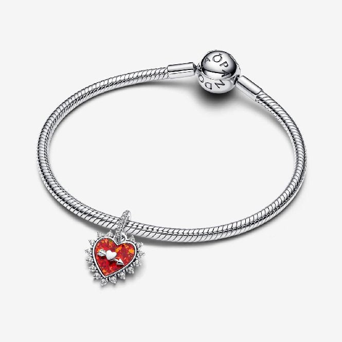 Spinnable Arrow Heart Dangle Charms